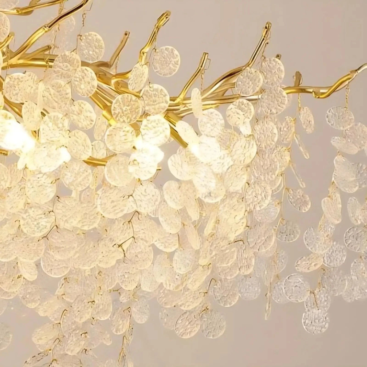 Albero Frost Glass Dining Chandelier - lampmodern
