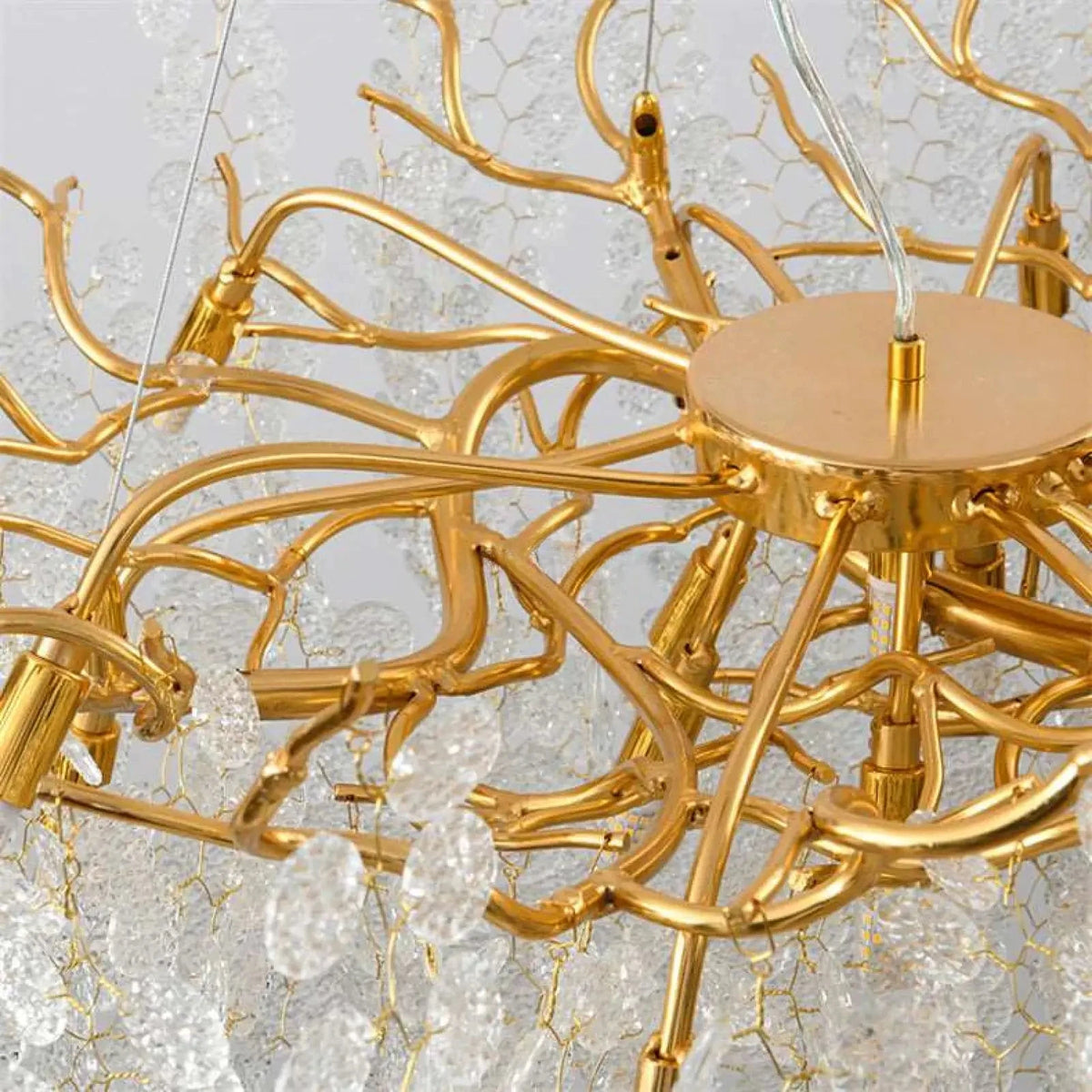Albero Frost Glass Dining Chandelier - lampmodern