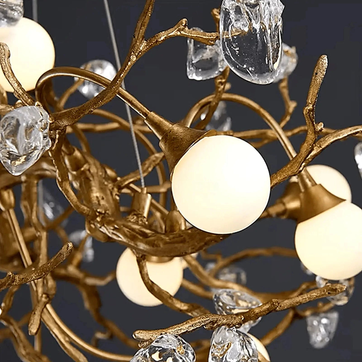 Albero Sculptural Gold Branch Chandelier - lampmodern