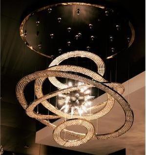 Aleron Crystal Ring Sputnik Chandelier - 35"w x 37"hlampmodern