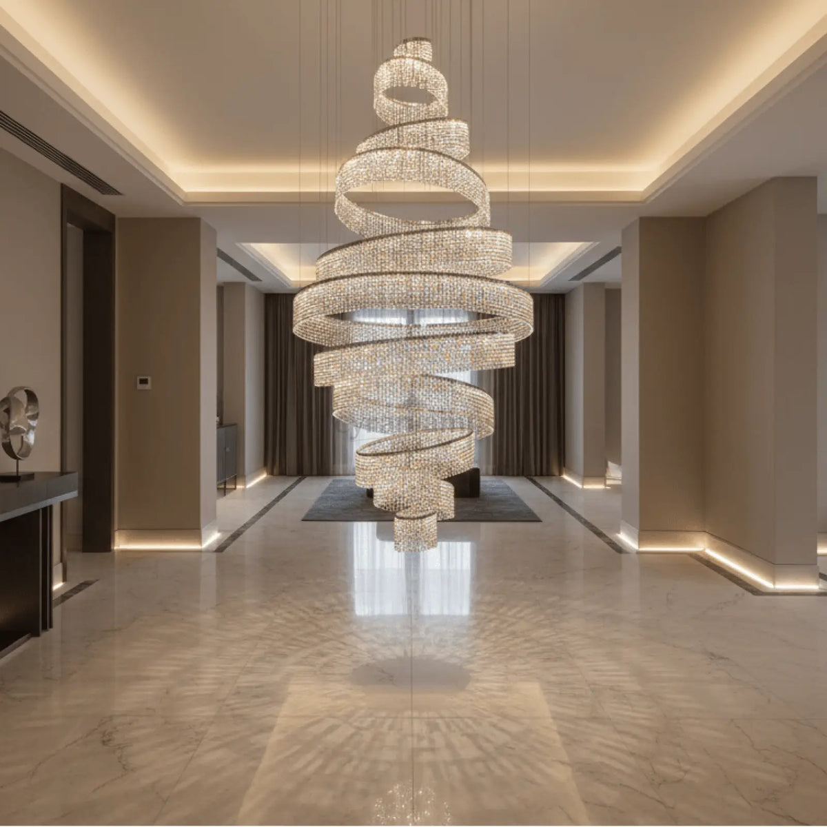 Alleri Crystal Foyer Chandelier - lampmodern