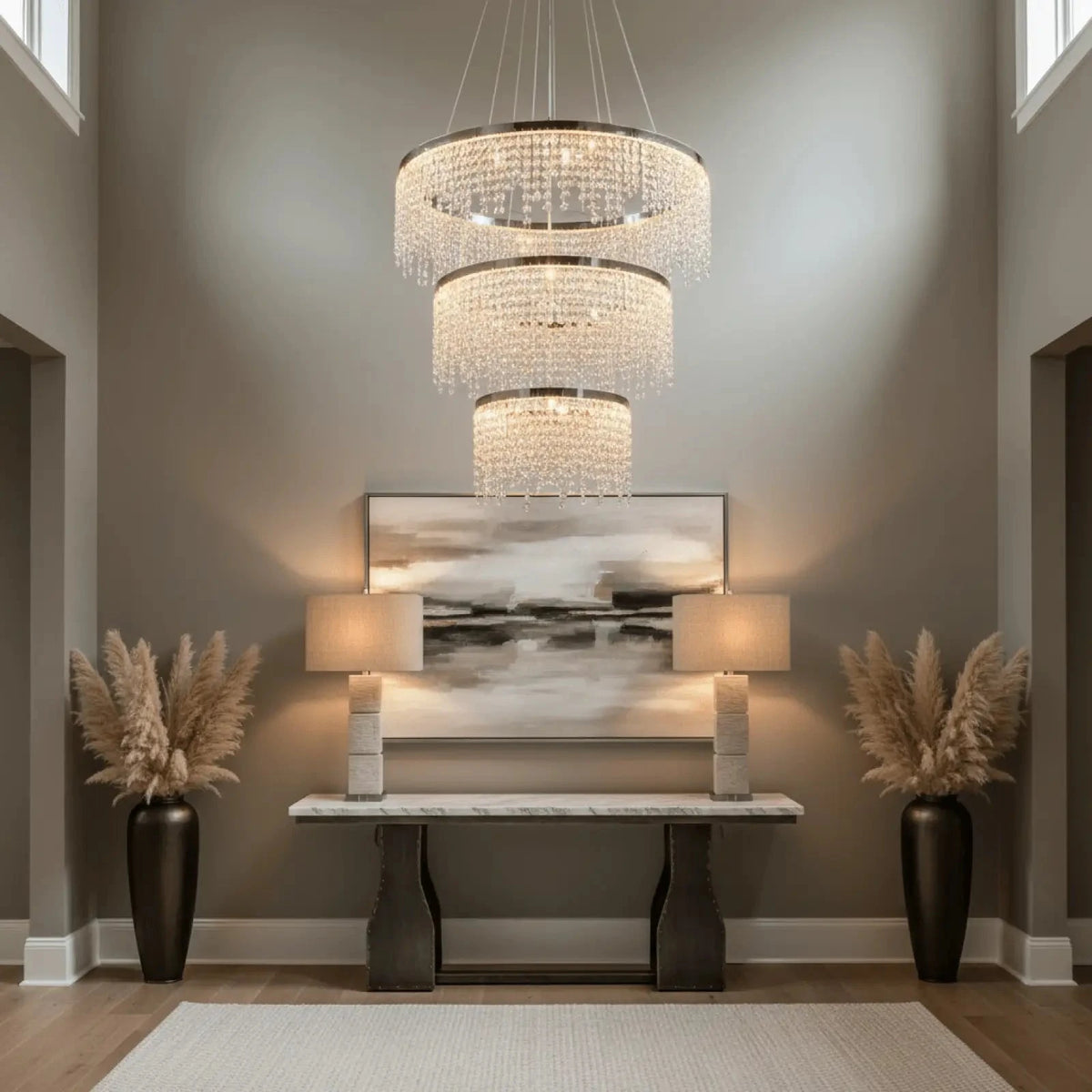 Alleri Crystal Foyer Chandelier - lampmodern
