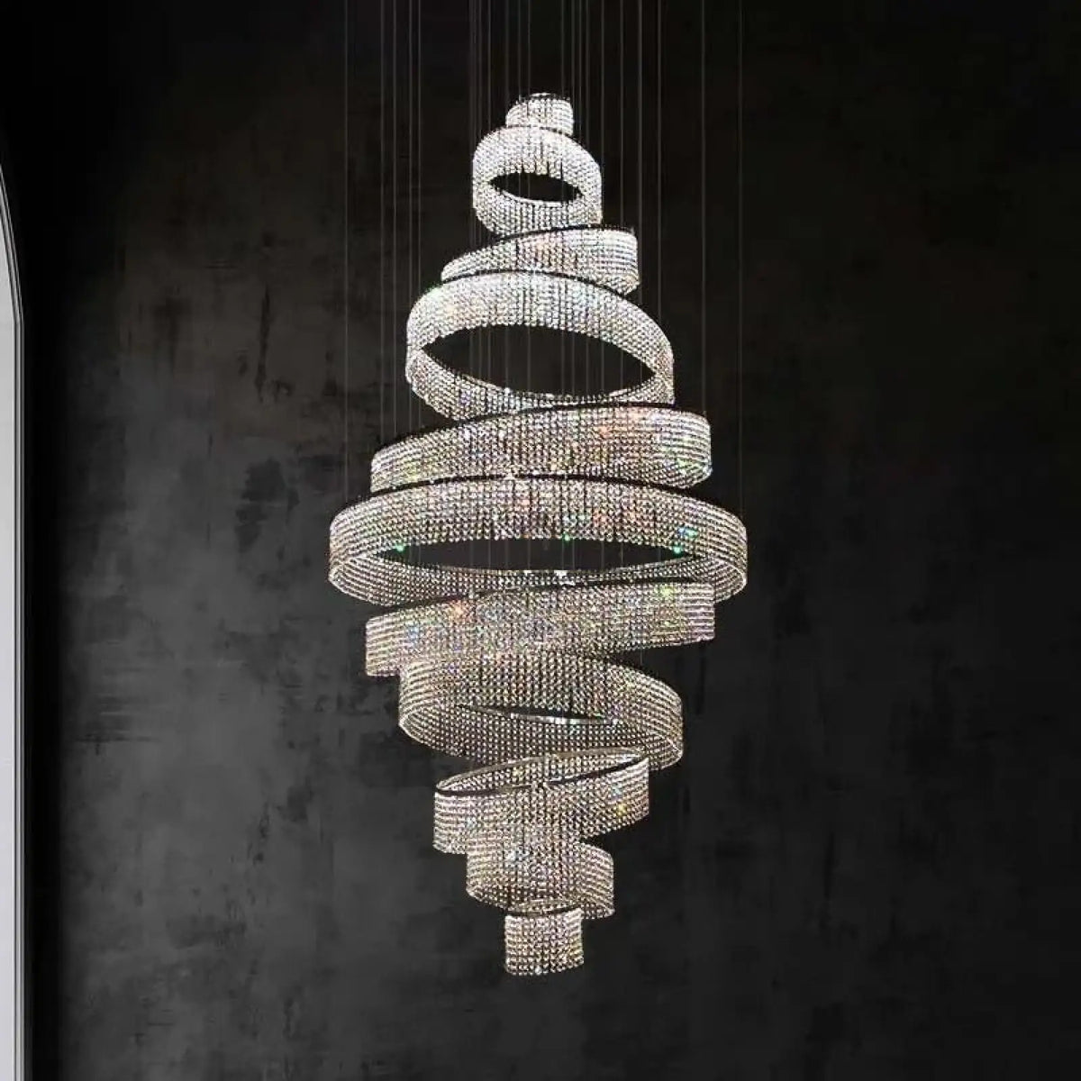 Alleri Crystal Foyer Chandelier - lampmodern