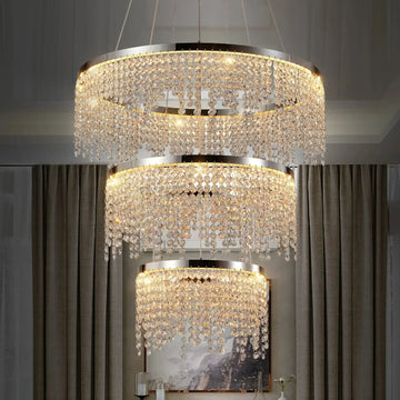 Alleri Crystal Foyer Chandelier - lampmodern