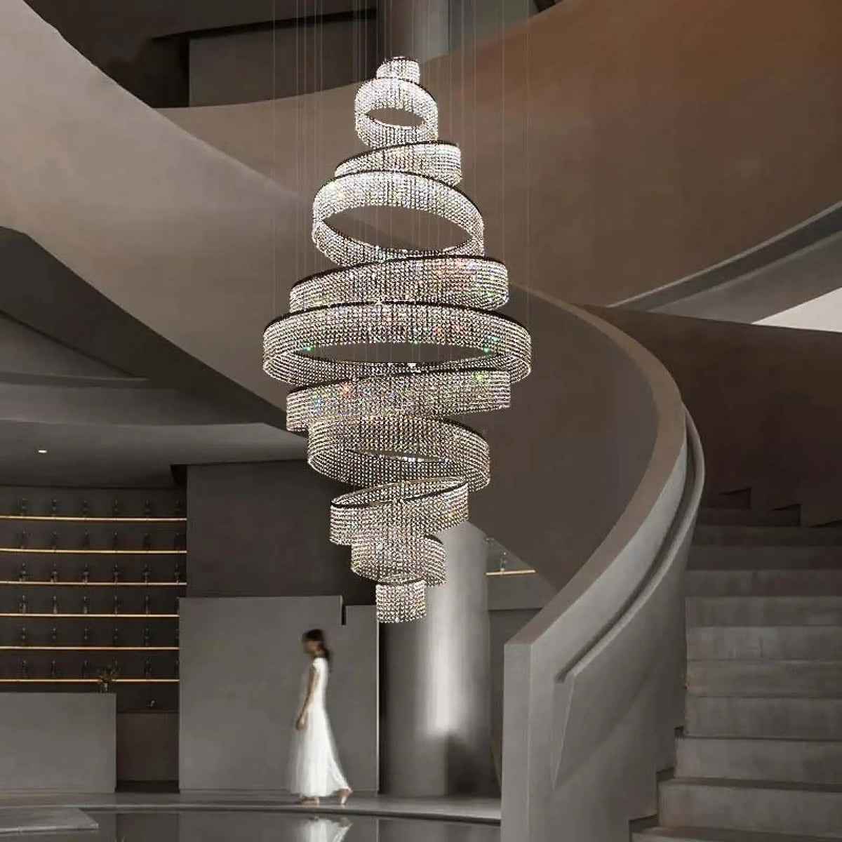 Alleri Crystal Foyer Chandelier - lampmodern