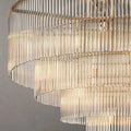 Amad Round Glass Rod Chandelier - lampmodern