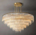 Amad Round Glass Rod Chandelier - lampmodern