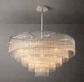 Amad Round Glass Rod Chandelier - lampmodern