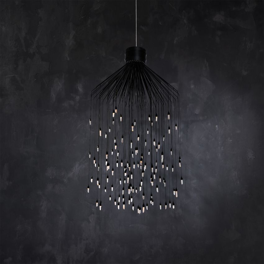 Ambert Crystal Rain Flush Mount - lampmodern