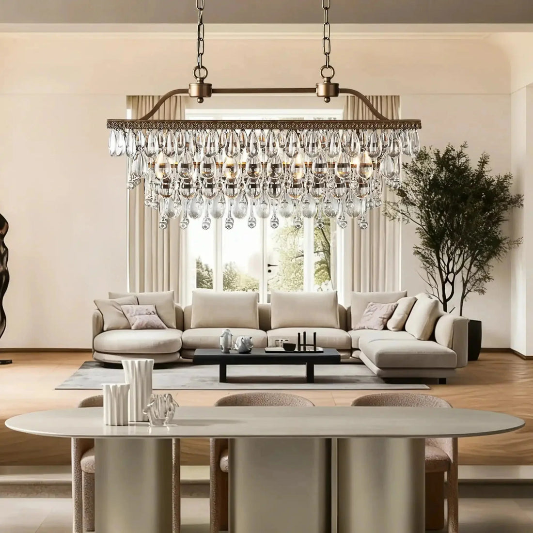 Anabelle Rectangular Chandelier - lampmodern