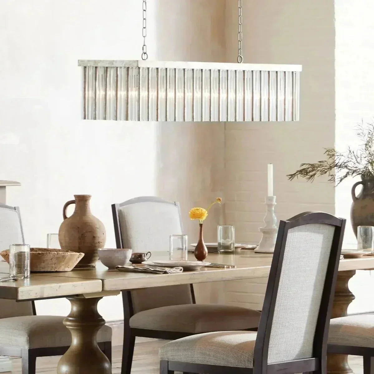 Andalucian Rectangular Chandelier 48'' 56'' - lampmodern