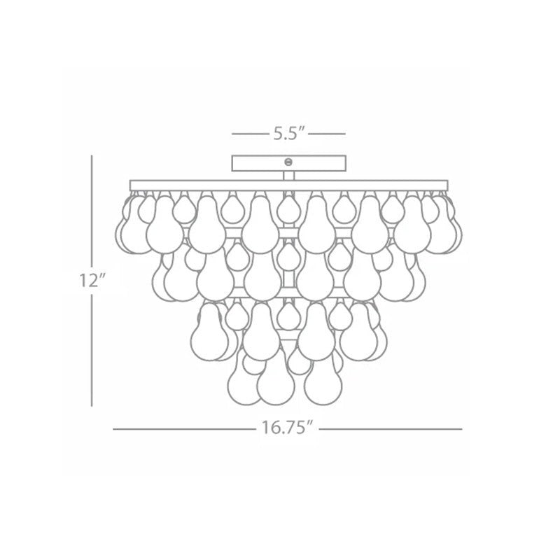 Anqeer Waterdrop Flushmount 17" - lampmodern