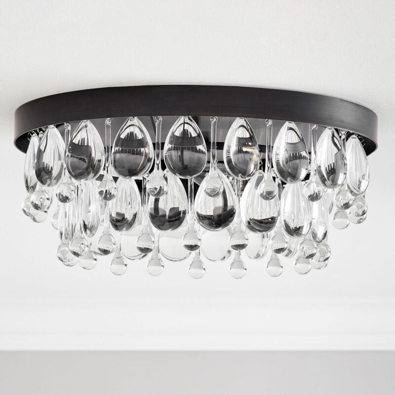 Anqeer Waterdrop Round Flushmount 15" - lampmodern