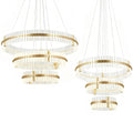 Aquinox 3 - Tier Round Crystal Ring LED Chandelier - 28