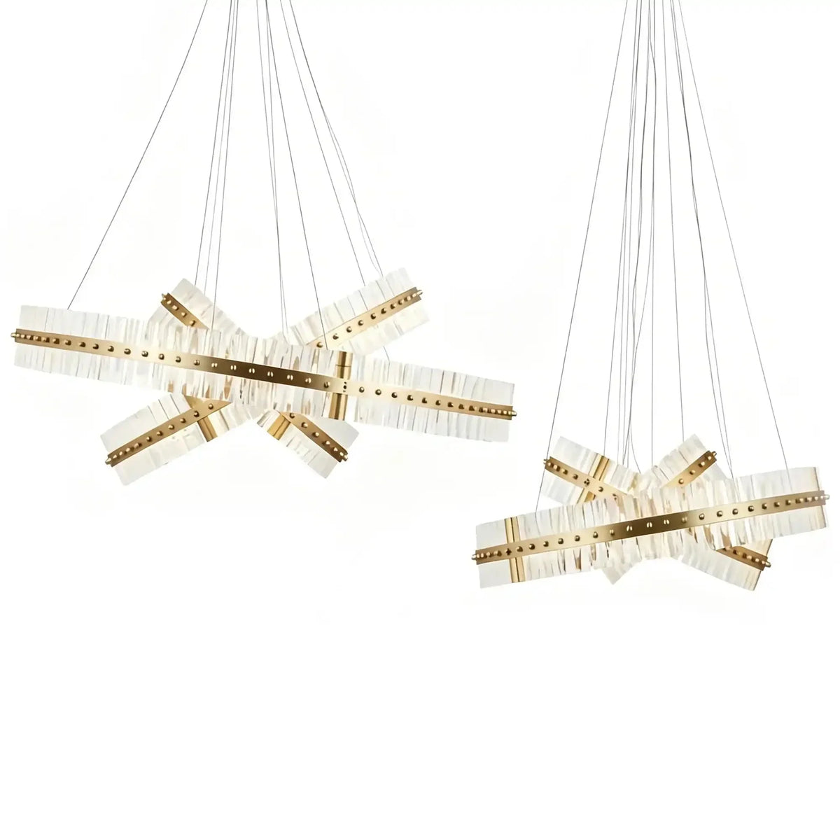 Aquinox 3 - Tier Round Crystal Ring LED Chandelier - 28" DiameterPolished Nickellampmodern