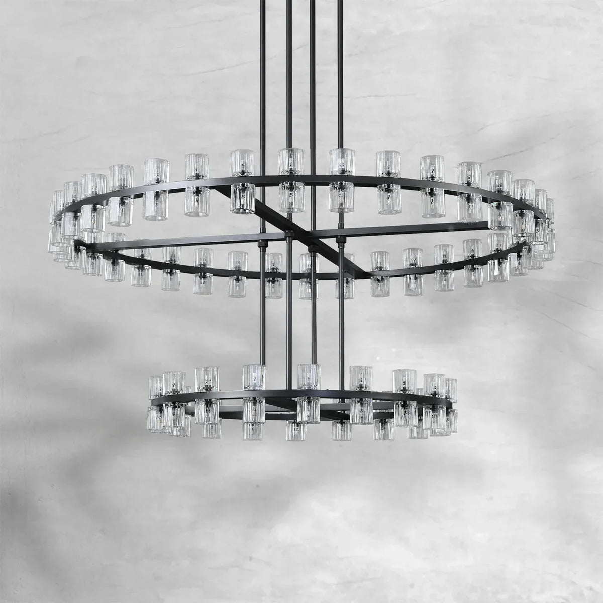 Arcachoe Round Two-tierd Wagon Wheel Chandelier - lampmodern