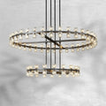 Arcachoe Round Two-tierd Wagon Wheel Chandelier - lampmodern