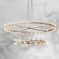 Arcachoe Round Two-tierd Wagon Wheel Chandelier - lampmodern