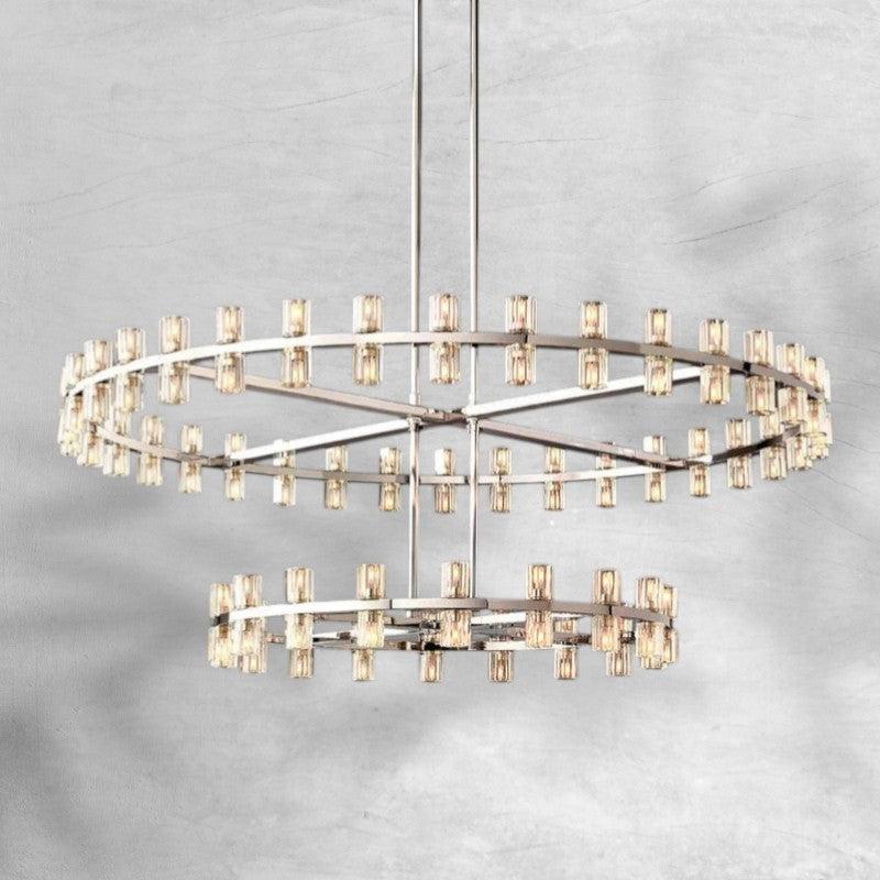 Arcachoe Round Two-tierd Wagon Wheel Chandelier - lampmodern
