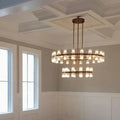 Arcachoe Round Two-tierd Wagon Wheel Chandelier - lampmodern