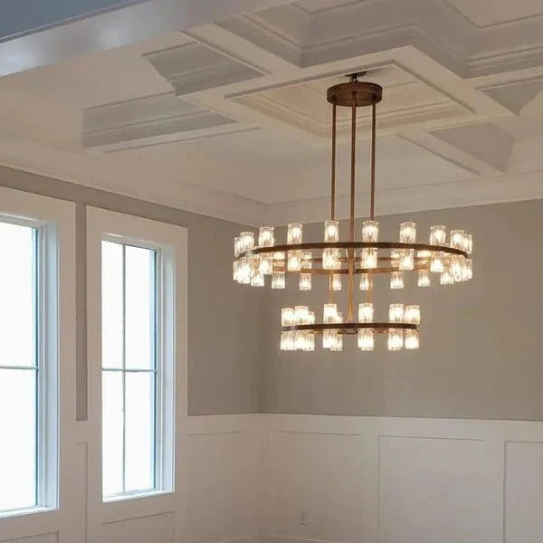 Arcachoe Round Two-tierd Wagon Wheel Chandelier - lampmodern