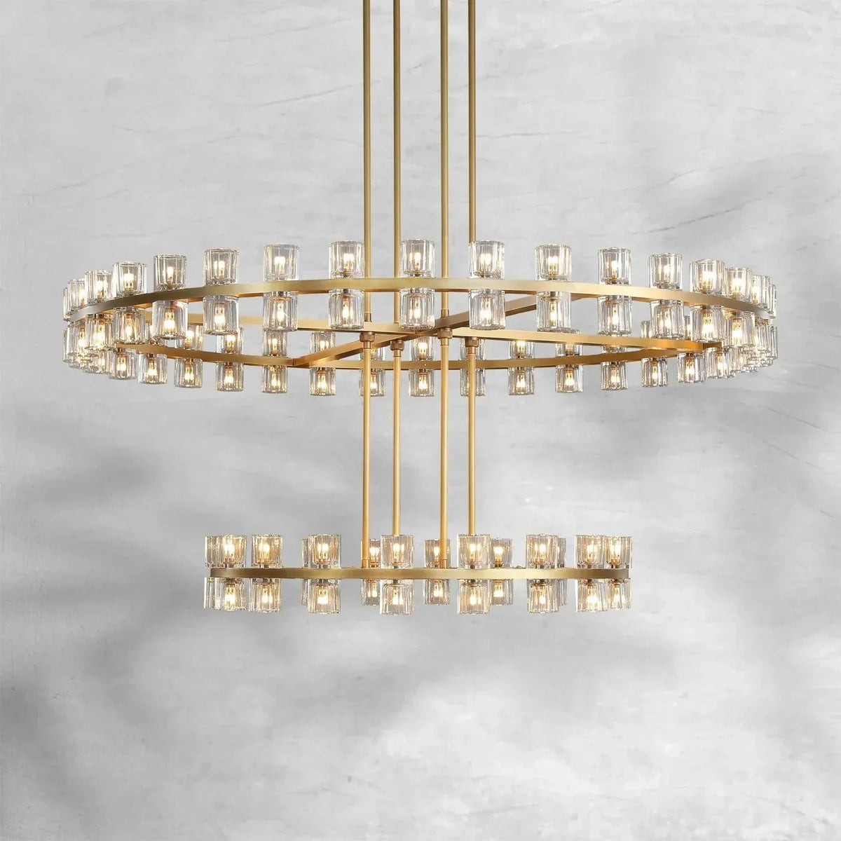 Arcachoe Round Two-tierd Wagon Wheel Chandelier - lampmodern