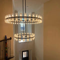 Arcachoe Round Two-tierd Wagon Wheel Chandelier - lampmodern