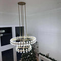 Arcachoe Round Two-tierd Wagon Wheel Chandelier - lampmodern
