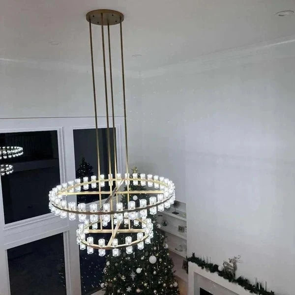 Arcachoe Round Two-tierd Wagon Wheel Chandelier - lampmodern