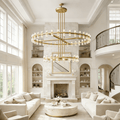 Arcachoe Round Two - tierd Wagon Wheel Chandelier - lampmodern