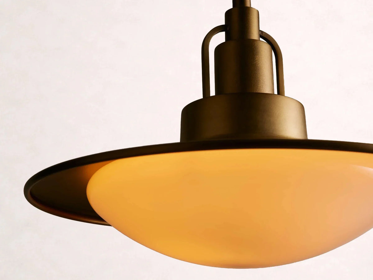 Argent Opal Glass Dome Pendant 14'' 24''D - lampmodern