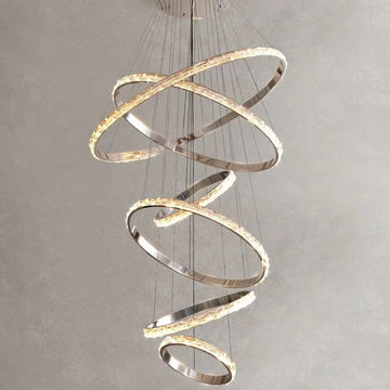 Argento Modern 6 - Tier Crystal Ring Chandelier - lampmodern