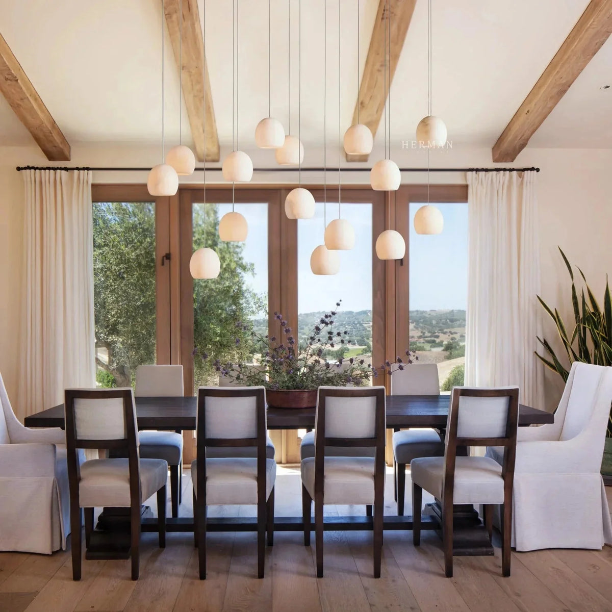 Arica Rectangular Chandelier - lampmodern
