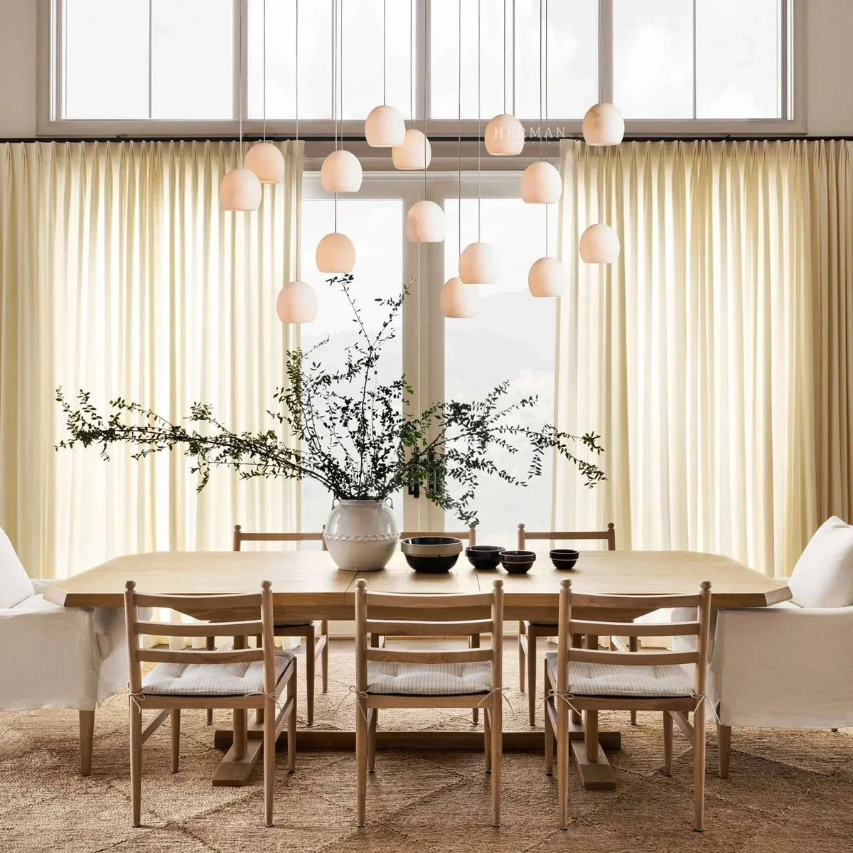 Arica Rectangular Chandelier - lampmodern