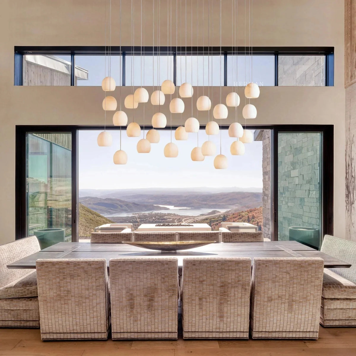 Arica Rectangular Chandelier - lampmodern