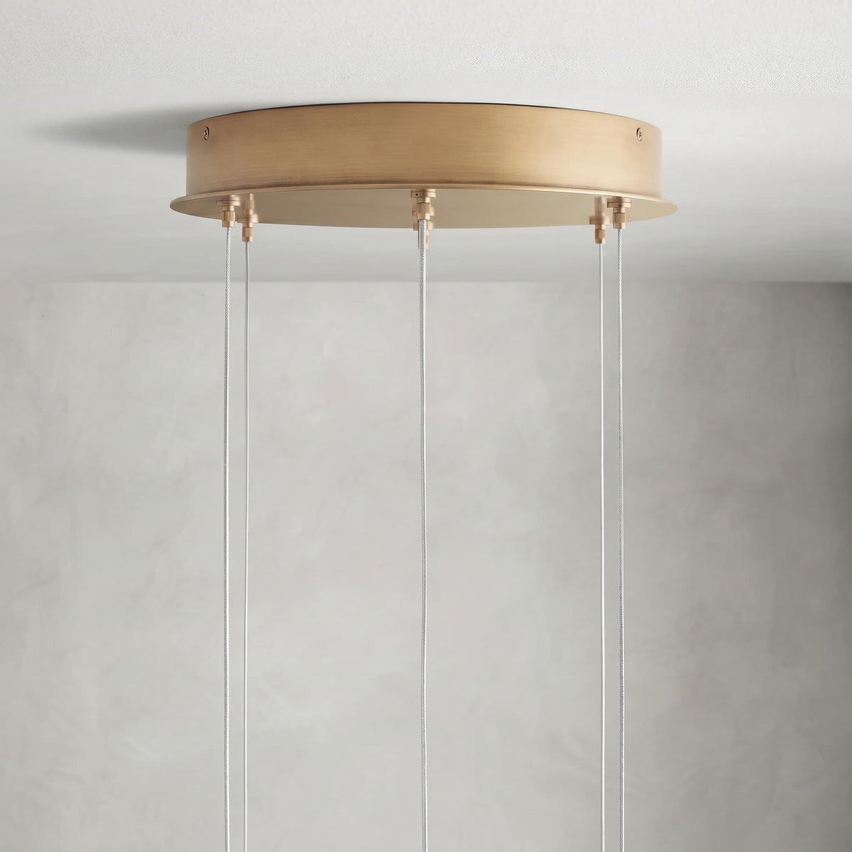 Arica Round Gold Chandelier with Natural Alabaster Stone Shades - lampmodern