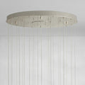 Arica Round Gold Chandelier with Natural Alabaster Stone Shades - lampmodern
