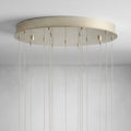 Arica Round Gold Chandelier with Natural Alabaster Stone Shades - lampmodern