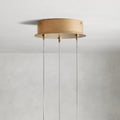 Arica Round Gold Chandelier with Natural Alabaster Stone Shades - lampmodern