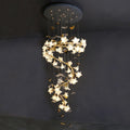 Art Design Brass Branch Ceramic Flower Chandelier - lampmodern