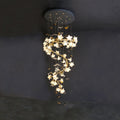Art Design Brass Branch Ceramic Flower Chandelier - lampmodern