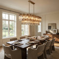 Art Glass Delsia Linear Chandelier - lampmodern