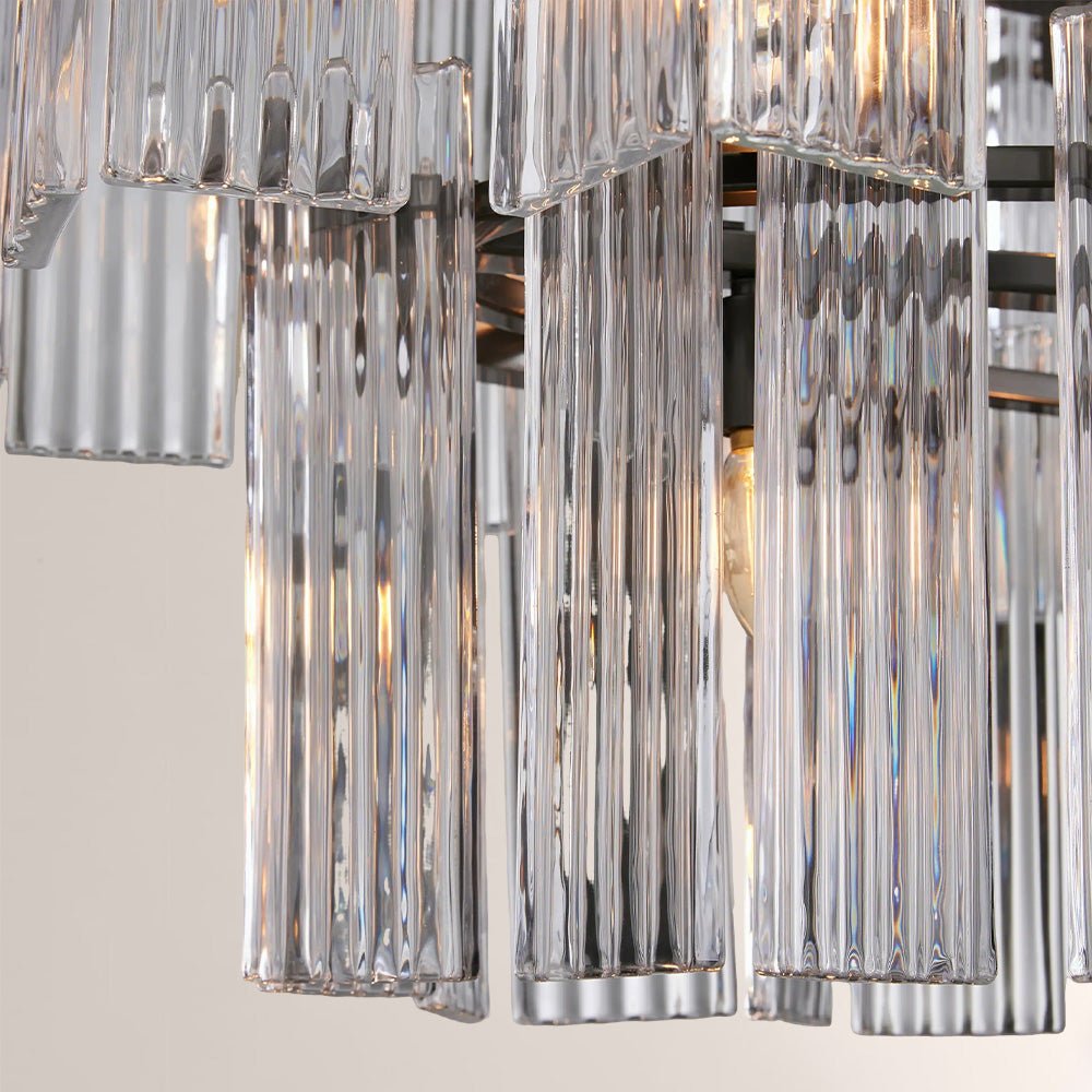 Art Glass Delsia Linear Chandelier - lampmodern