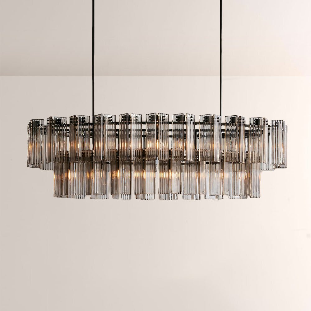 Art Glass Delsia Linear Chandelier - lampmodern