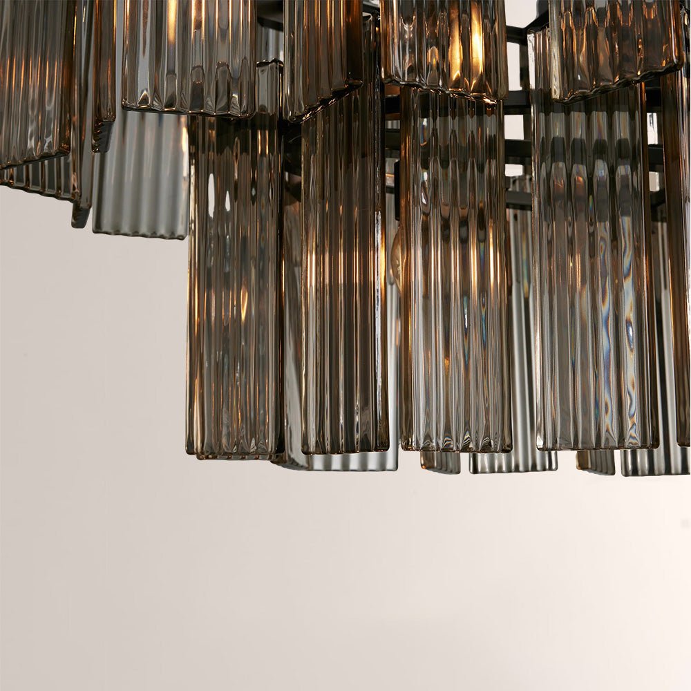 Art Glass Delsia Linear Chandelier - lampmodern