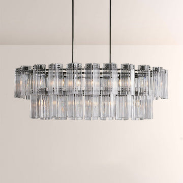 Art Glass Delsia Linear Chandelier - lampmodern