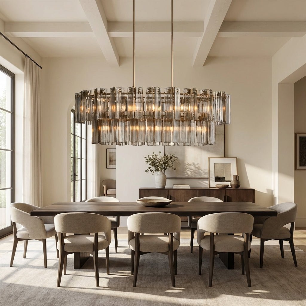 Art Glass Delsia Linear Chandelier - lampmodern