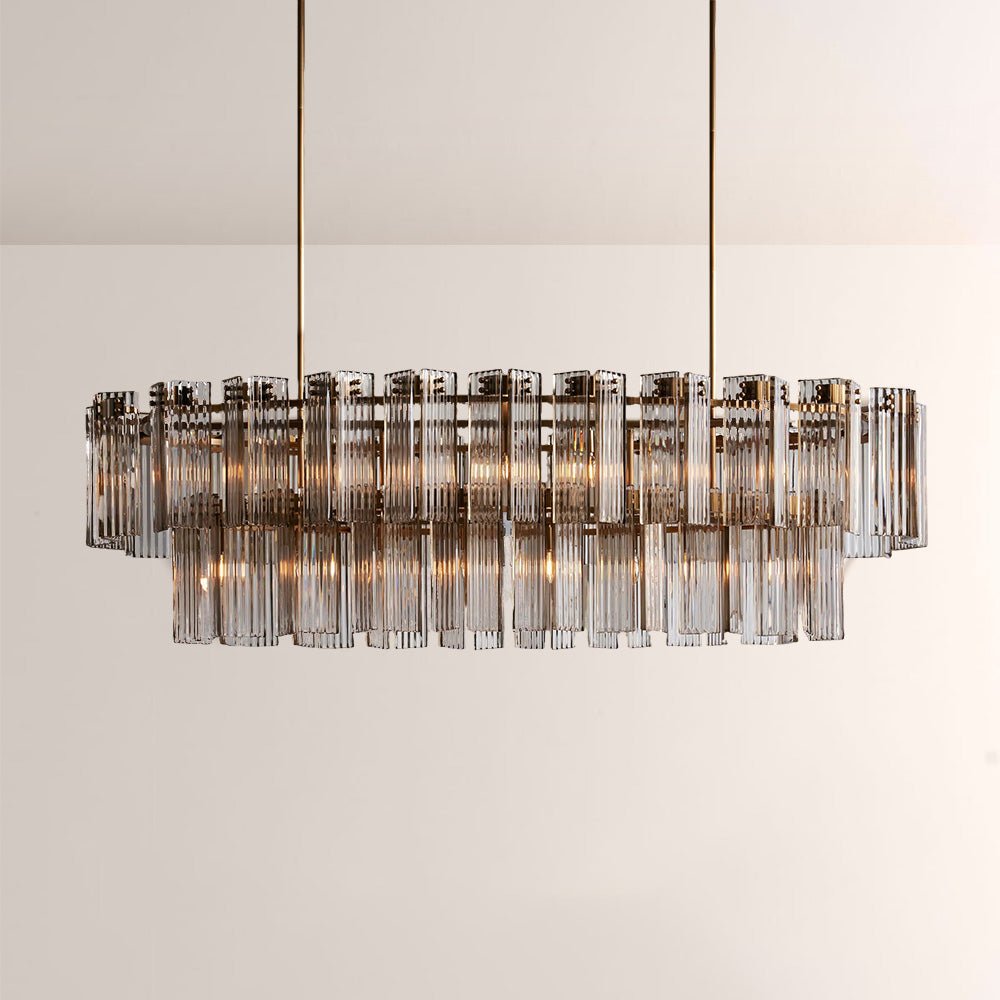 Art Glass Delsia Linear Chandelier - lampmodern
