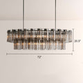 Art Glass Delsia Linear Chandelier - lampmodern