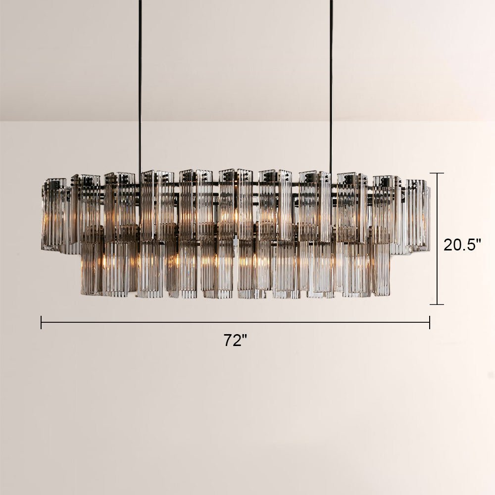 Art Glass Delsia Linear Chandelier - lampmodern